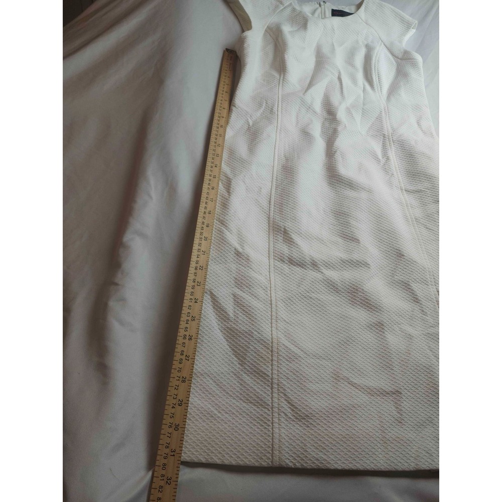 Nina McLemore Sheath Dress 6 White Bridal Glam Old Money Quiet Luxury USA Made - Picture 2 of 7